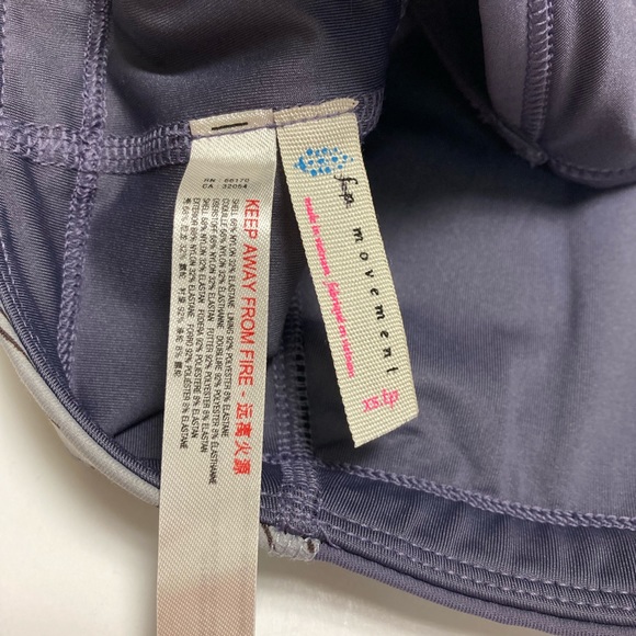 NWOT - Free People Women's Fired Up Yoga Sports Bra - Purple Combo - Picture 6 of 10